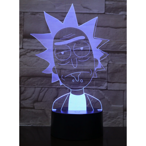 Lampe 3D Tête Rick 