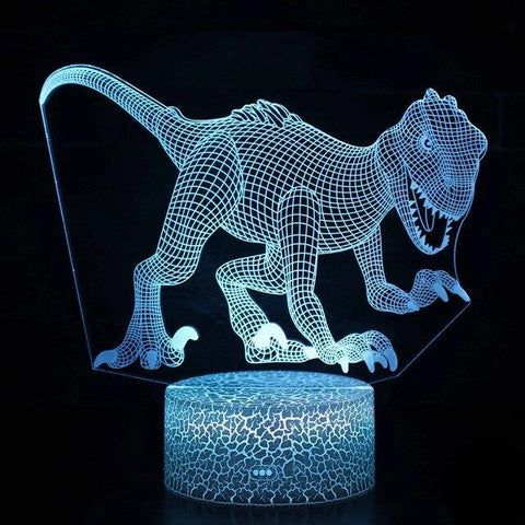 Lampe 3D velociraptor Agressif