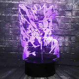 Lampe 3D Naruto Kyubi violet