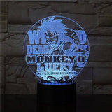 Lampe 3D One Piece Monkey D Luffy bleu