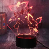 lampe 3d pokemon pikachu pichu rouge