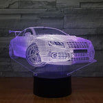Rally automobile violet 3D