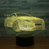 Automobile jaune luminaire 3D 