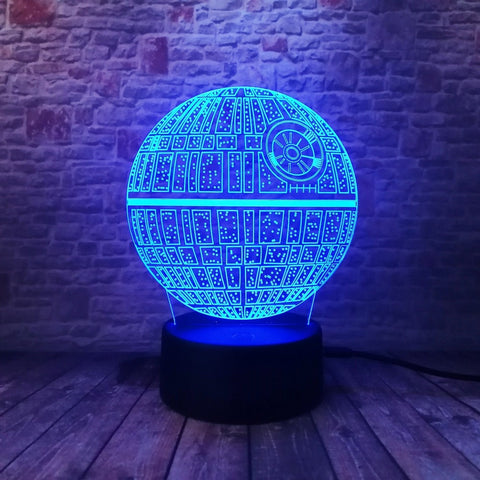 Lampe 3D star wars étoile de la mort