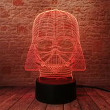 Lampe 3D masque dark vador 
