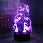 Lampe 3D Uchiha Sasuke violet