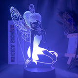 Lampe 3D Fée Clochette bleu