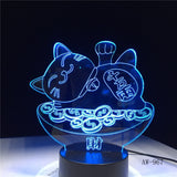 Lampe 3D porte-bonheur japonais 