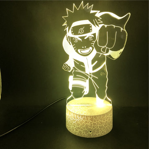 Lampe 3D Naruto coup de poing