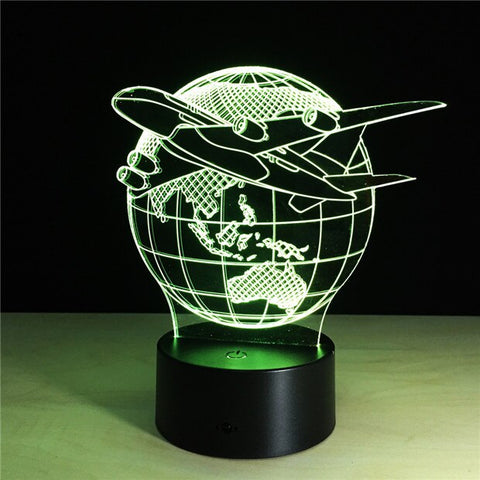 Lampe 3D Voyage Avion