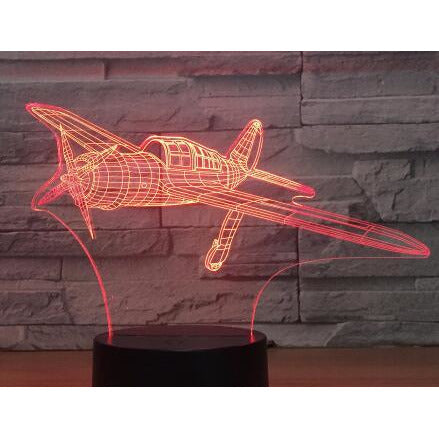 Lampe 3D avion rétro