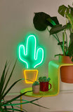 Luminaire à néon cactus