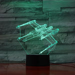 Lampe 3D Star Wars x-wing T65 vert