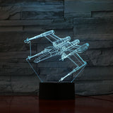 Lampe 3D Star Wars x-wing T65 blanc