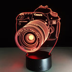 Lampe 3D Appareil Photo Canon rouge