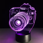Lampe 3D Appareil Photo Canon violet