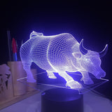 Veilleuse 3D animal taureau