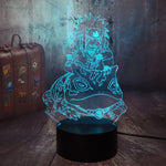 Lampe 3D Jiraya Invocation bleu
