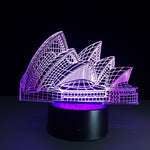 Lampe 3D opéra sydney violet 