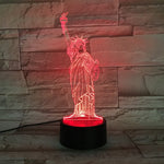 Lampe led 3D statue de la liberté