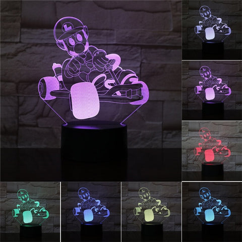 Lampe 3D Luigi Kart 