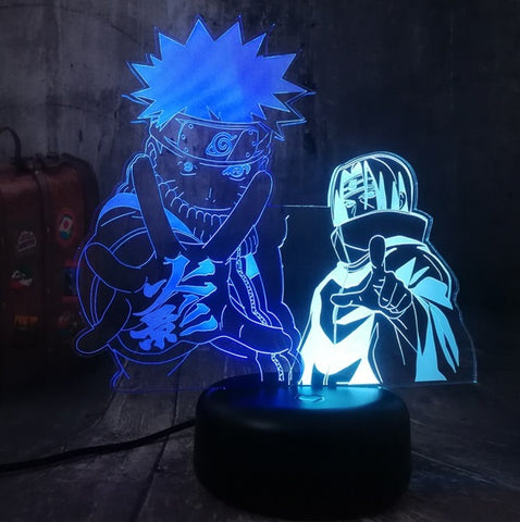 Lampe 3D Naruto x Sasuke