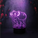 Lampe 3D Disney Simba violet 