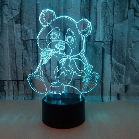 Lampe 3D Panda Bambou