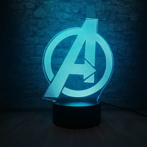 Jessecos Marvel Avengers HULK Tête Visage Tête 3D Déco Lampe de Nuit :  : Luminaires et Éclairage