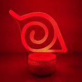 Lampe 3D Naruto Konoha Feuille