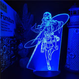 Lampe 3D Attaque Des Titans Levi Ackerman