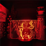 Lampe 3D Naruto Gaara rouge