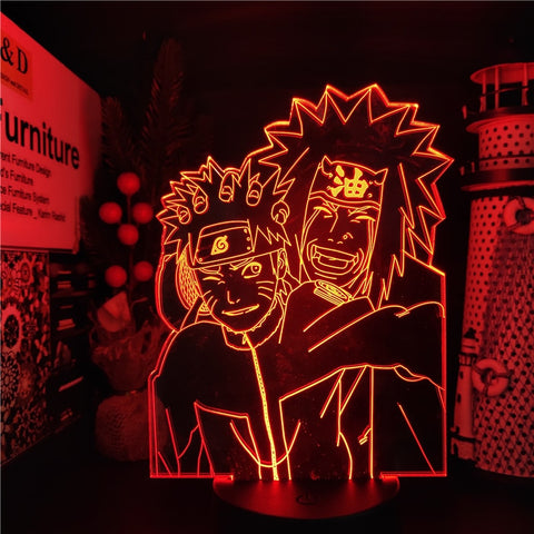 Lampe 3D Naruto et Jiraya