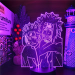Lampe 3D Naruto et Jiraya violet