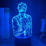 Lampe 3D Haikyu Tetsurou Kuroo bleu 