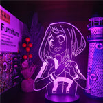 Lampe 3D My Hero Academia Ochaco Uraraka violet
