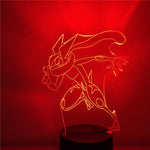 Lampe 3D Pokémon Amphinobi rouge
