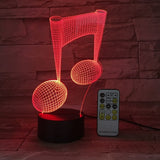 Lampe 3D <br> Note De Musique