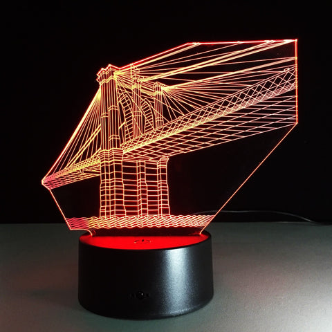 Lampe 3D golden bridge 