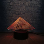 Lampe illumination 3D pyramide Égypte